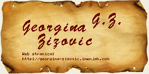 Georgina Žižović vizit kartica